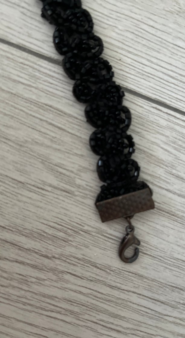 Siyah Zincir Detaylı Yılan Desenli Gotik Bileklik - Görsel 3