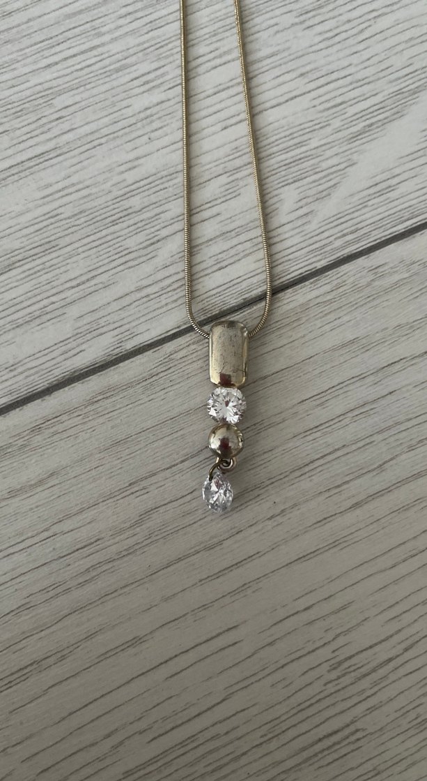 Bej Zincir Detaylı Midi Kadın Kolye - Görsel 2