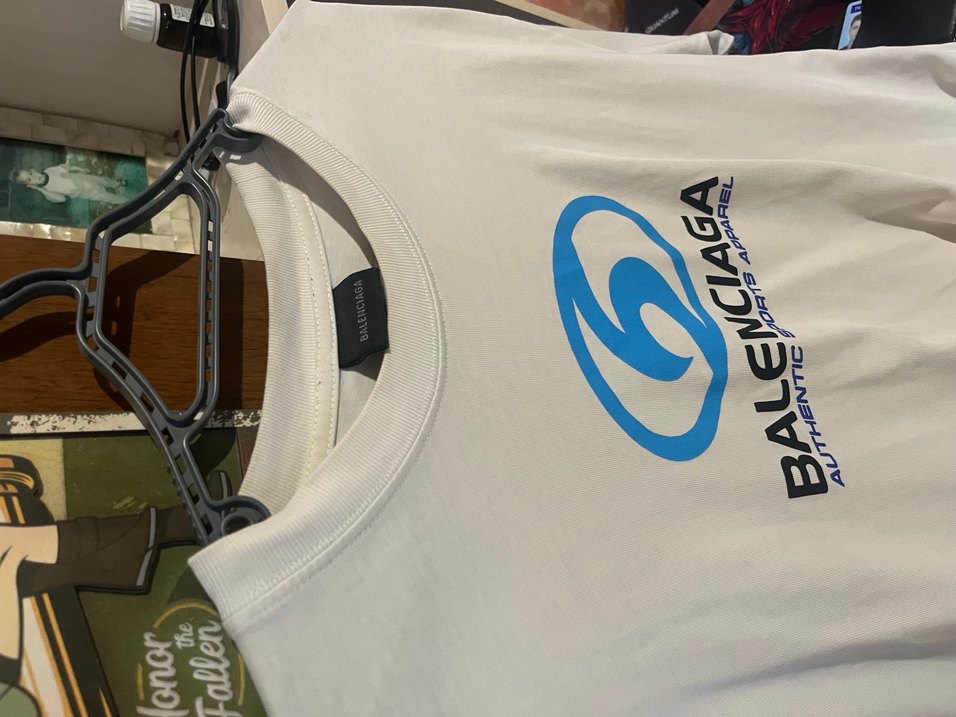 Balenciaga Baskılı Beyaz Erkek Tişört - Görsel 3