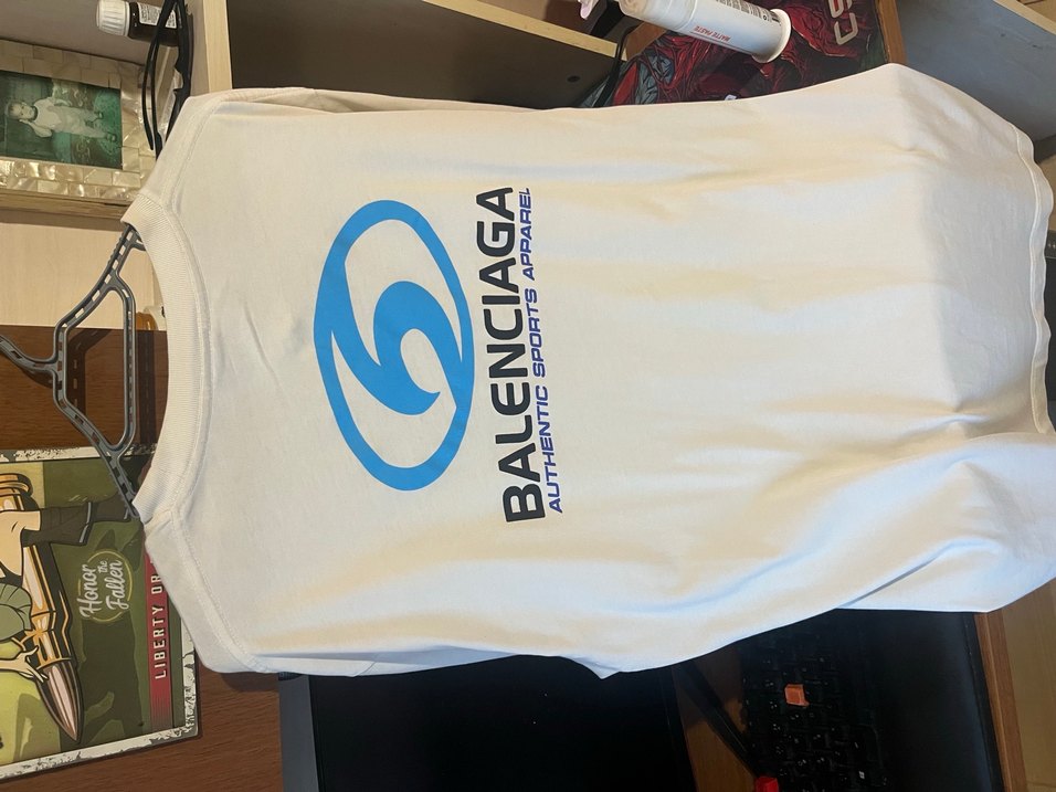 Balenciaga Baskılı Beyaz Erkek Tişört - Görsel 2