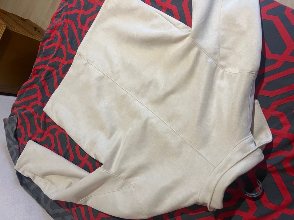 Bej Süet Erkek Ceket Fermuarlı Uzun Kol - Görsel 3