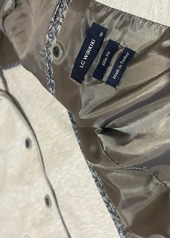 Gri Düğmeli Uzun Kadın Kaban - Görsel 2