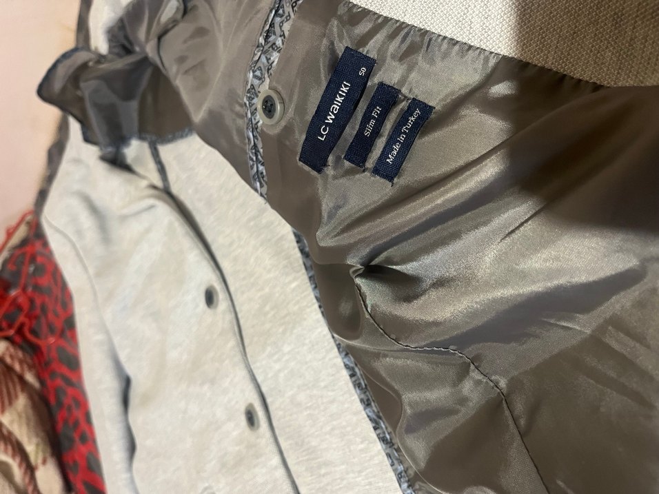 Gri Düğmeli Uzun Kadın Kaban - Görsel 2