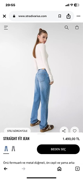 36 Beden Straight Jean