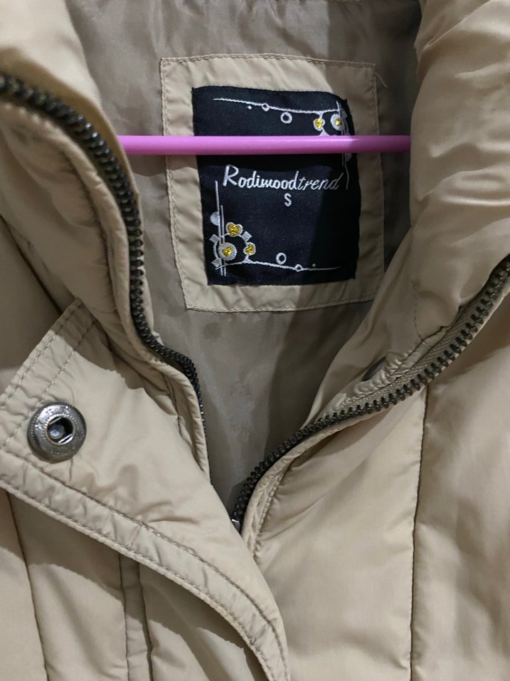 Bej Kadın Fermuarlı Sokak Stili Kaban - Görsel 4