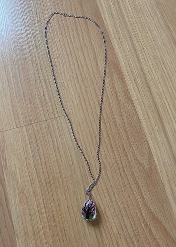 Uzun Zincirli Mor Desenli Bohem Kadın Kolye - Görsel 2