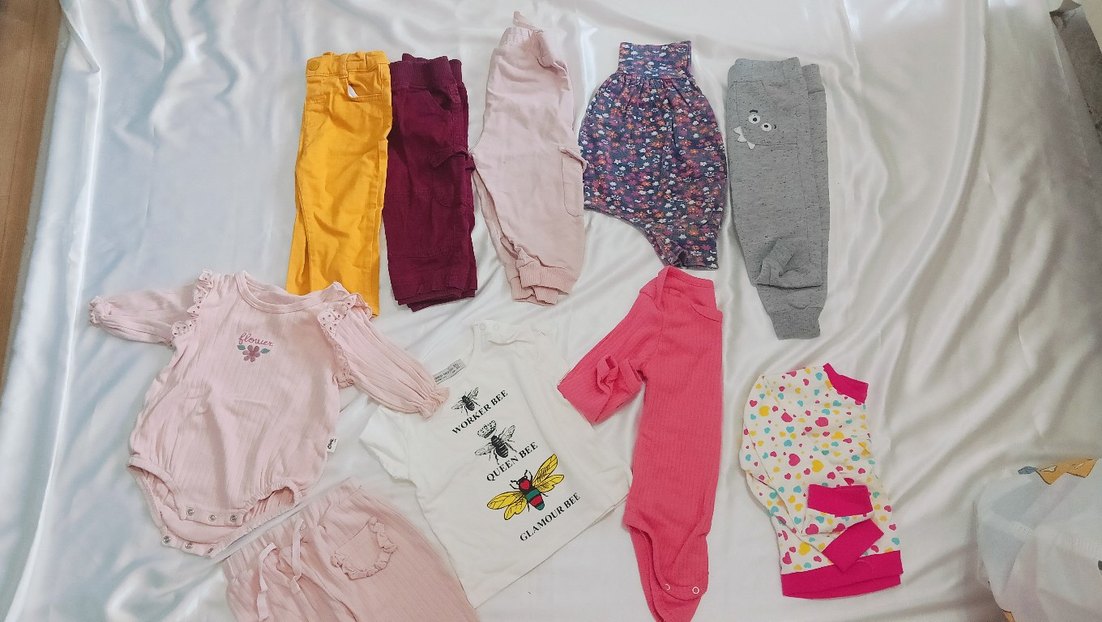 Pembe Nakışlı Bebek Kız Takımı - Görsel 2