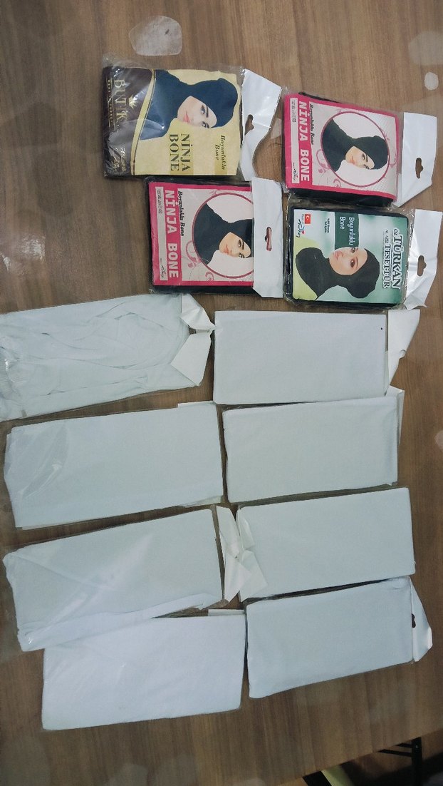 Boyunluklu bone beyaz bone - Görsel 3