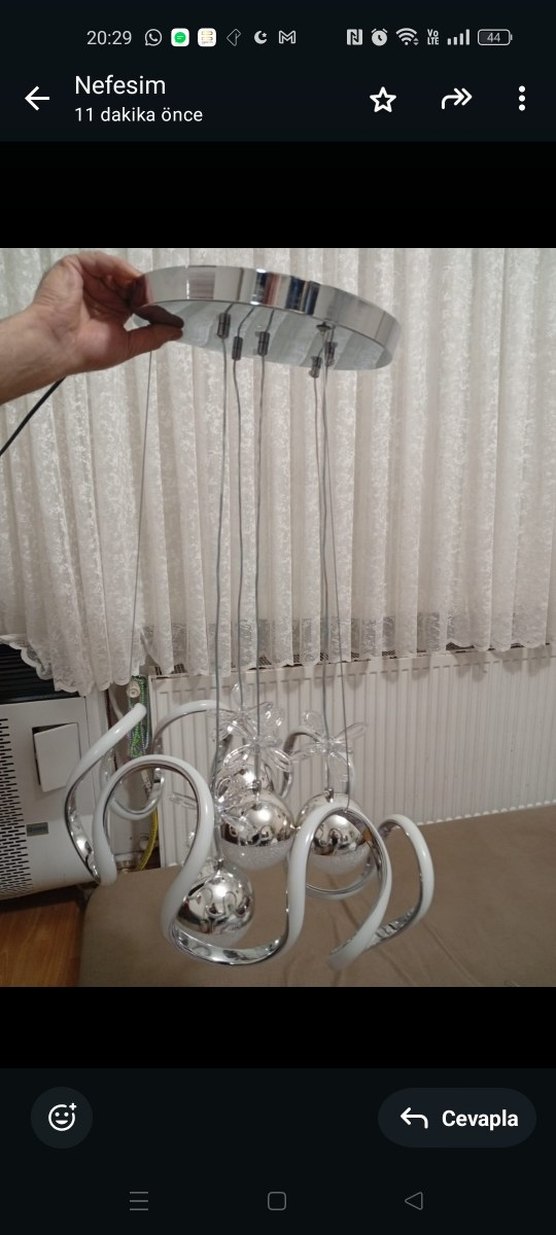 Beyaz Modern Sarkıt Avize - Görsel 2