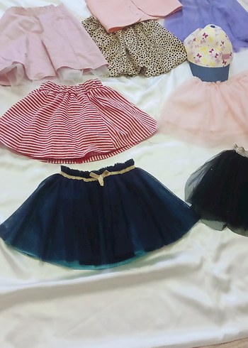 Pembe Pilili Kız Çocuk Eteği - Görsel 2