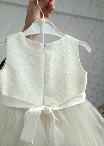 Kız Çocuk 1 Yaş Beyaz Gelinlik - Görsel 3