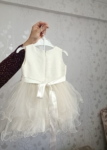 Kız Çocuk 1 Yaş Beyaz Gelinlik - Görsel 4