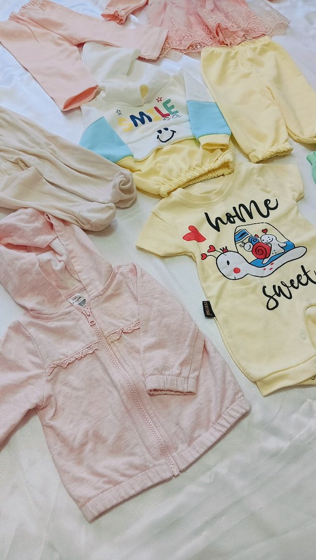 Dantel Detaylı Pembe Bebek Kız Takımı - Görsel 2