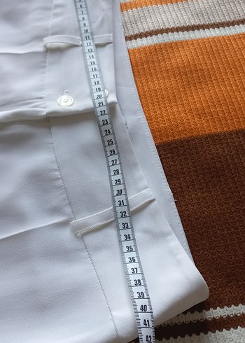 SLN Beyaz Kadın Kumaş Pantolon - Görsel 4