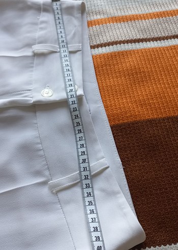 SLN Beyaz Kadın Kumaş Pantolon - Görsel 3