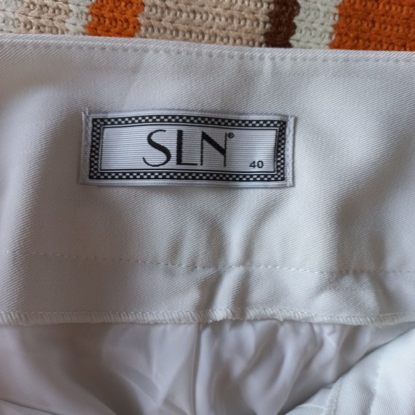 SLN Beyaz Kadın Kumaş Pantolon - Görsel 2