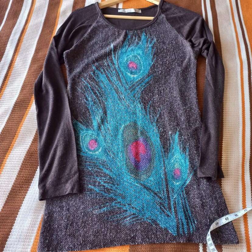 Bohem Uzun Kollu Triko Bluz - Görsel 3