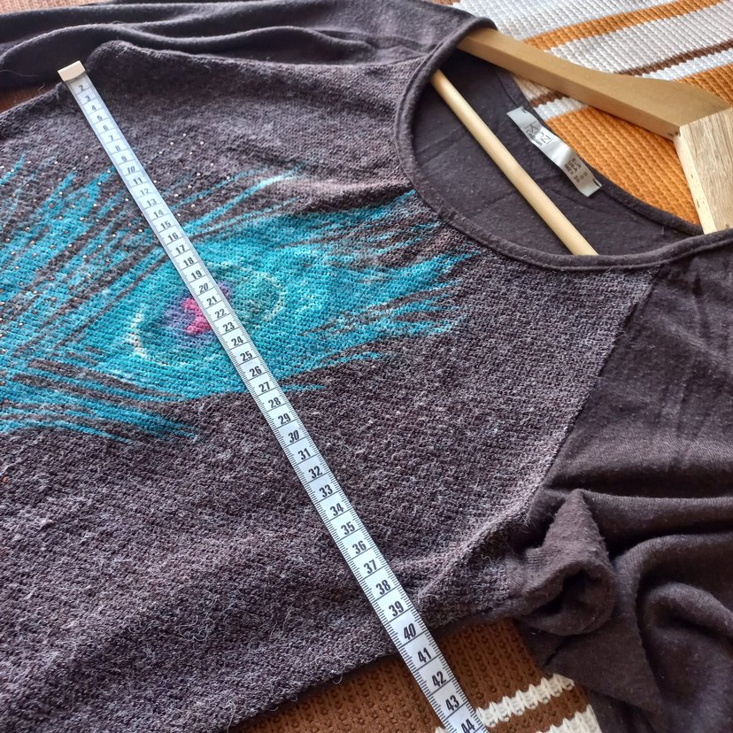 Bohem Uzun Kollu Triko Bluz - Görsel 4