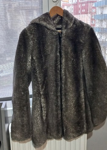 Pull&bear pelüş mont - Görsel 4