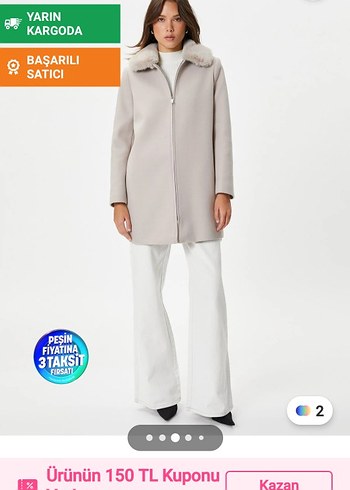 Koton kaşe kaban - Görsel 2