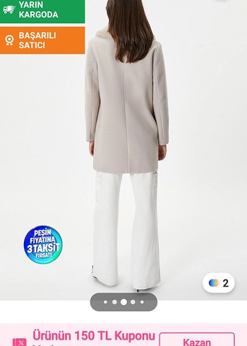 Koton kaşe kaban - Görsel 3