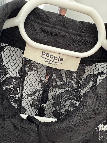 Fabrika People by Fabrika Siyah Dantelli Elbise