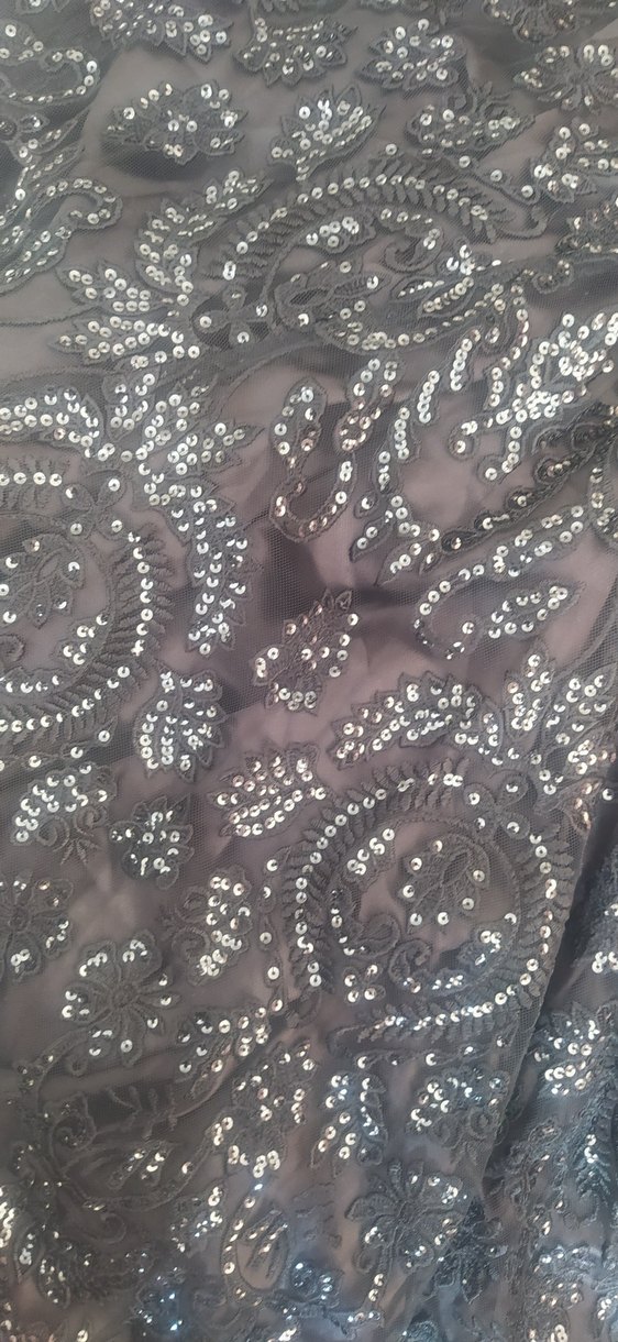 Siyah Drapeli Uzun Kadın Abiye Elbise - Görsel 3