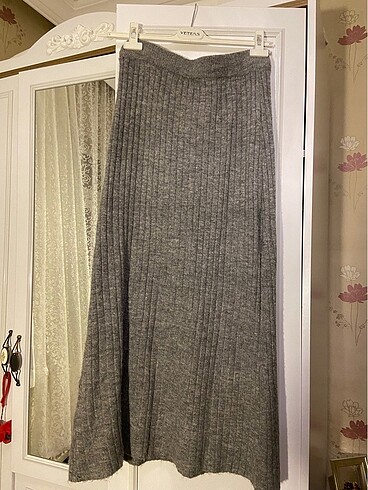 m Beden gri Renk pull and bear triko etek