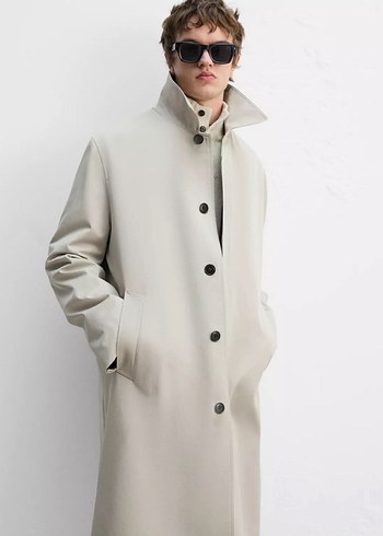 Zara Man Manteco Trençkot ( M Beden ) - Görsel 3