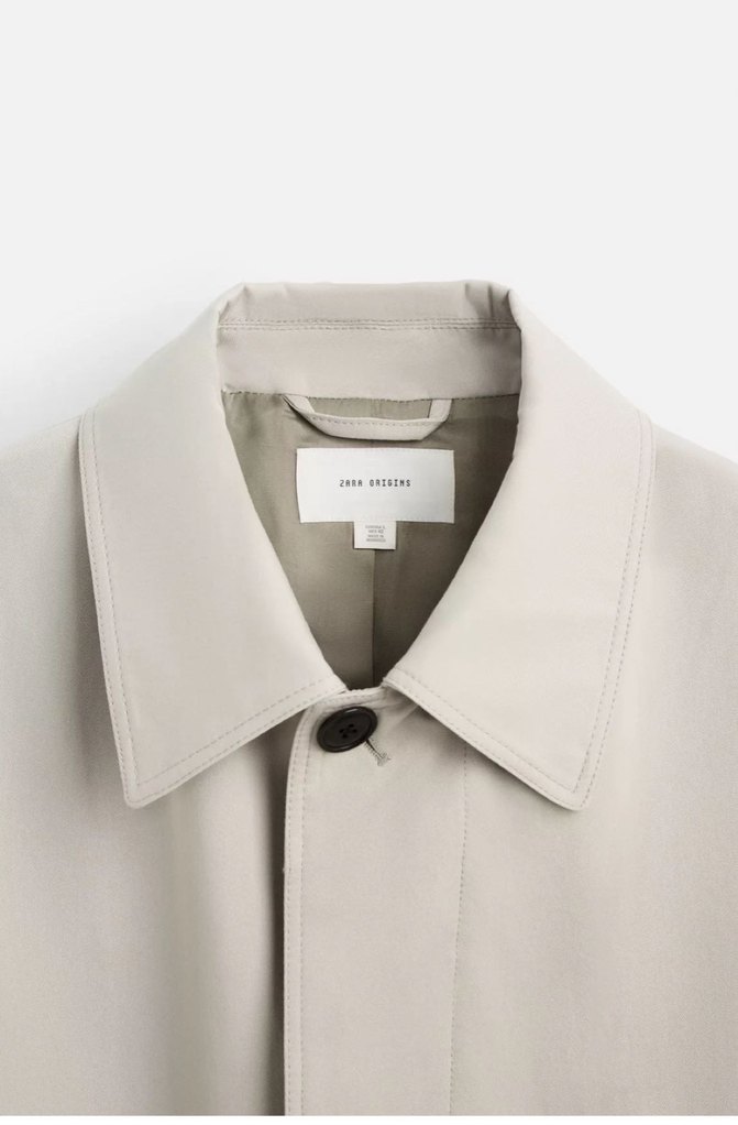 Zara Man Manteco Trençkot ( M Beden ) - Görsel 5