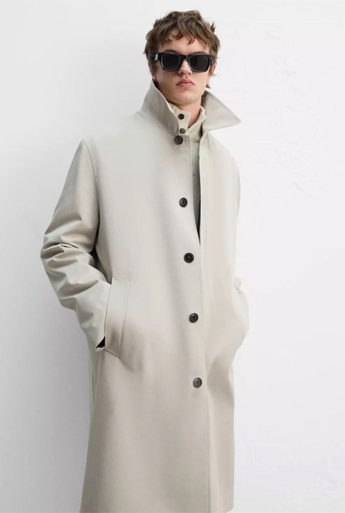 Zara Man Manteco Trençkot ( M Beden ) - Görsel 3