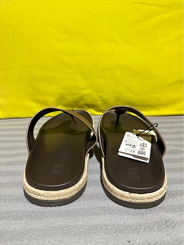 40 Beden kahverengi Renk Zara Jüt Bantlı Sandalet ( Unisex ) ( 40 Numara )