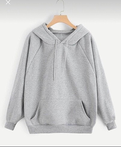 Gri Unisex Kapşonlu Sweatshirt