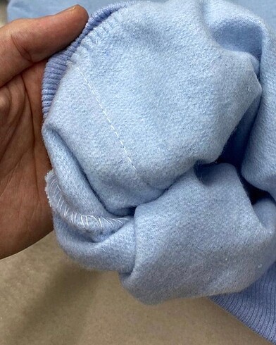 Diğer Bebe Mavisi Kapşonlu Sweatshirt