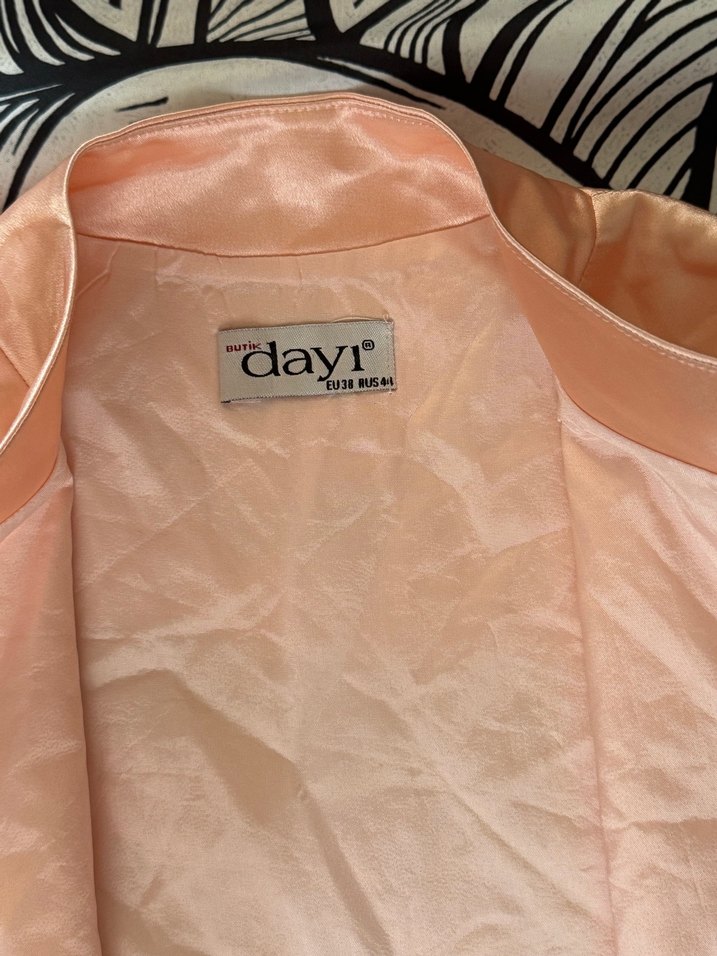 Pembe Saten Uzun Kollu Bolero - Görsel 2