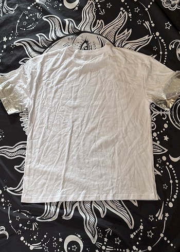 Beyaz Kısa Kollu Salaş  Tişörtü - Görsel 2