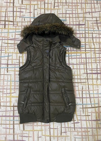 Kahverengi Kürklü Kadın Yelek - Görsel 2