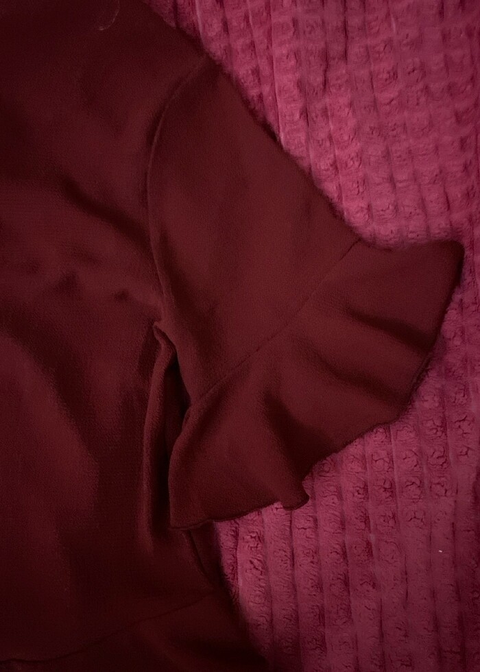 Bordo renk bluz - Görsel 4