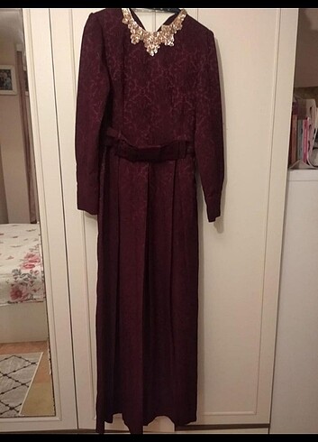 m Beden bordo Renk ELBİSE