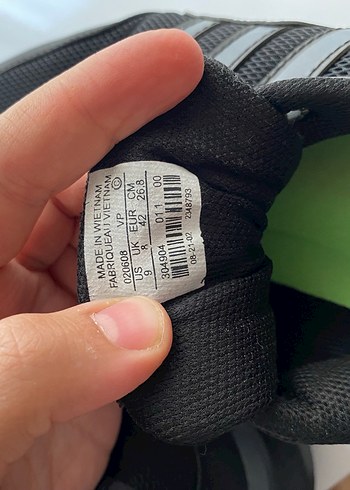 42 Beden siyah Renk Adidas spor ayakkabı