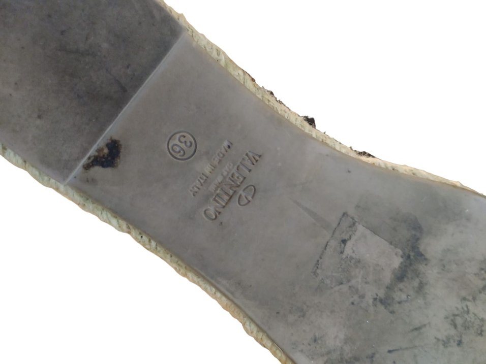 Valentino Black/Beige Lace Espadrilles - Görsel 4