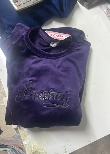 Kadife mor  Uzun Kollu Kadın Pijama Takımı - Görsel 2