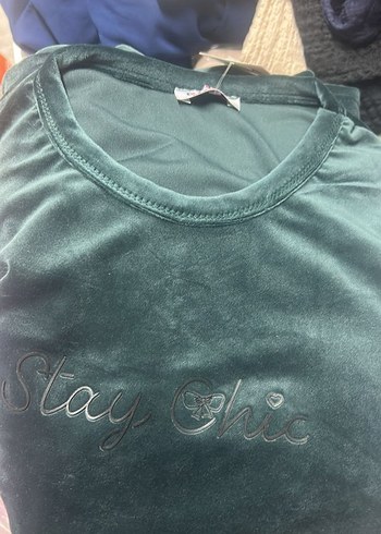 Pembe Kadife Kadın Uzun Kollu Pijama Takımı - Görsel 2