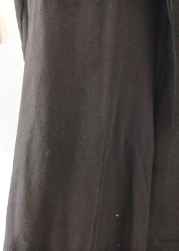 Siyah Keten Uzun Kadın gömlek - Görsel 5