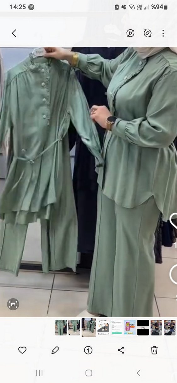 Kadın çağla yesil Takım Elbise - Görsel 2