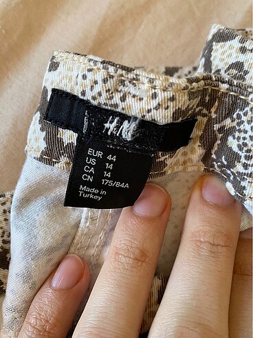 H&M Hm pantolon yılan desen jean