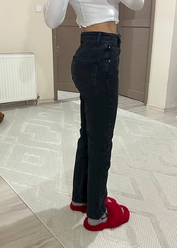 34 Beden mavi Renk Mavi Rahat Kesim Midi Boy Kadın Kot Pantolon