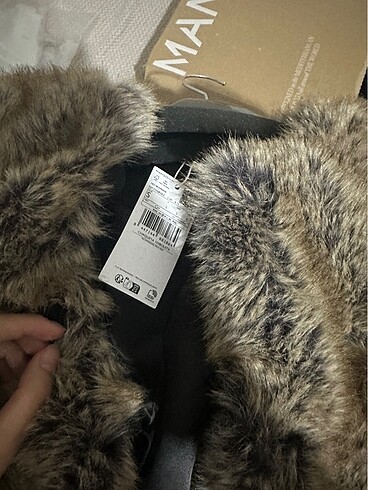 s Beden mango peluş kürk kahverengi