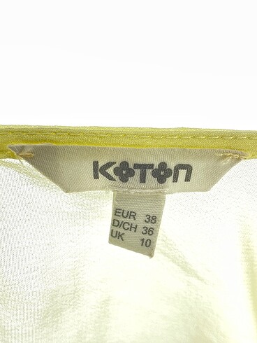 38 Beden sarı Renk Koton Bluz %70 İndirimli.