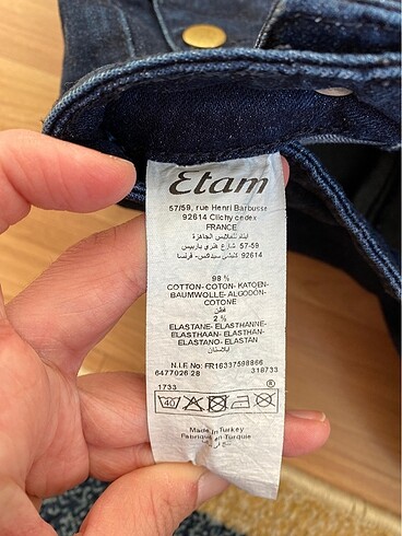36 Beden mavi Renk Denim düğme detaylı şort